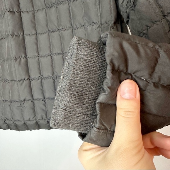 J. Crew Black Quilted Down Filled Gold Embellished Zip Up Jacket Coat Women’s XS - Picture 11 of 14